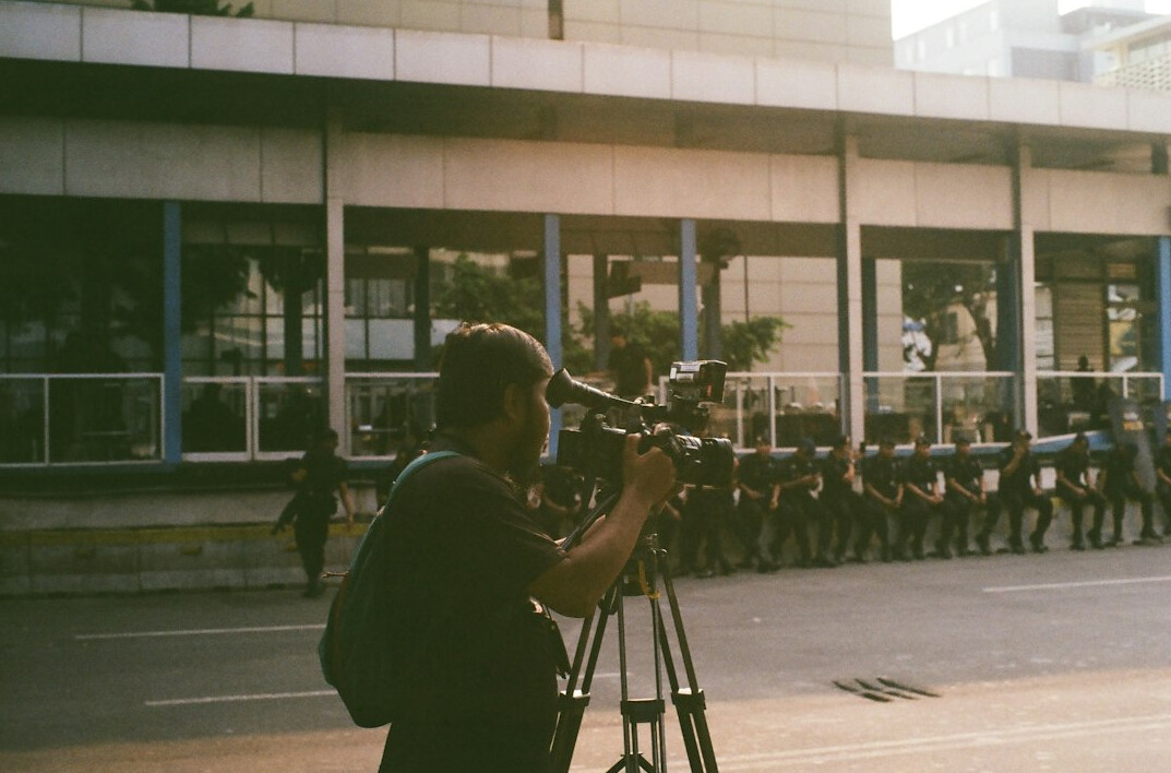 filmmaker directing scene