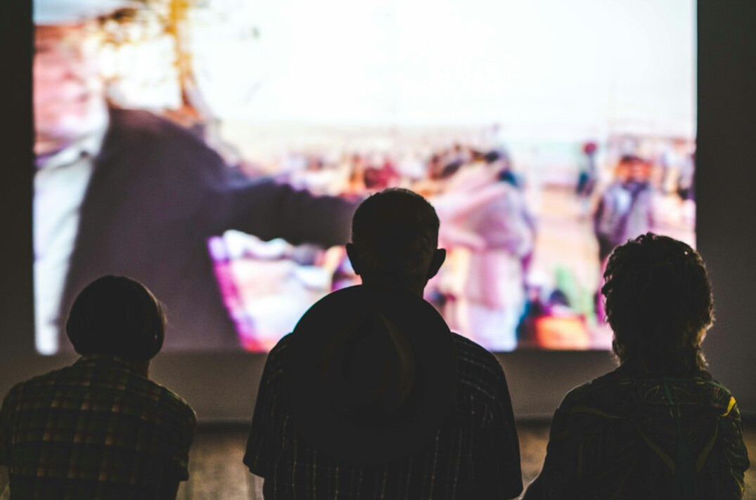 audience watching film